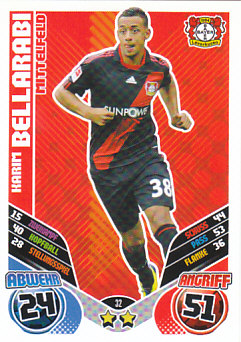 Karim Bellarabi Bayer 04 Leverkusen 2011/12 Topps MA Bundesliga Update #32