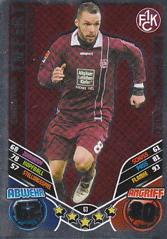 Christian Tiffert 1. FC Kaiserslautern 2011/12 Topps MA Bundesliga Update Fan Favorit-Gold #63