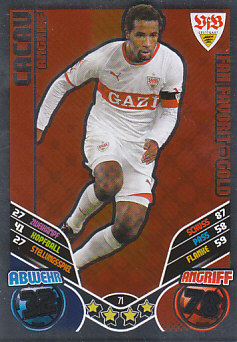 Cacau VfB Stuttgart 2011/12 Topps MA Bundesliga Update Fan Favorit-Gold #71