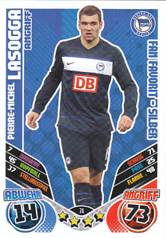 Pierre-Michel Lasogga Hertha Berlin 2011/12 Topps MA Bundesliga Update Fan Favorit-Silber #74