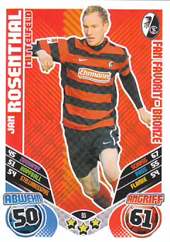 Jan Rosenthal SC Freiburg 2011/12 Topps MA Bundesliga Update Fan Favorit-Bronze #95