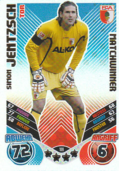 Simon Jentzsch FC Augsburg 2011/12 Topps MA Bundesliga Update Match Winner #109