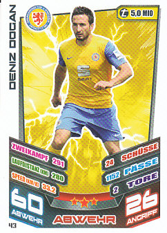 Deniz Dogan Eintracht Braunschweig 2013/14 Topps MA Bundesliga #43