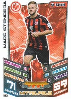 Marc Stendera Eintracht Frankfurt 2013/14 Topps MA Bundesliga #102