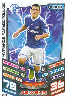 Kyriakos Papadopoulos Schalke 04 2013/14 Topps MA Bundesliga #277