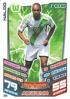 Naldo VfL Wolfsburg 2013/14 Topps MA Bundesliga #310