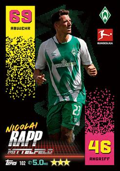 Nicolai Rapp Werder Bremen Topps Match Attax Bundesliga 2022/23 #102