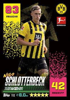 Nico Schlotterbeck Borussia Dortmund Topps Match Attax Bundesliga 2022/23 #112