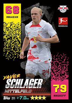 Xaver Schlager RB Leipzig Topps Match Attax Bundesliga 2022/23 #211