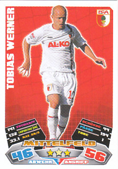 Tobias Werner FC Augsburg 2012/13 Topps MA Bundesliga #13