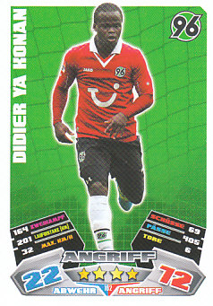 Didier Ya Konan Hannover 96 2012/13 Topps MA Bundesliga #162