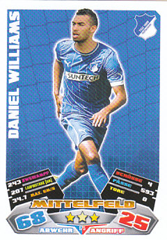 Daniel Williams TSG 1899 Hoffenheim 2012/13 Topps MA Bundesliga #175