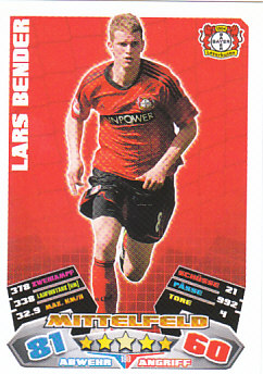 Lars Bender Bayer 04 Leverkusen 2012/13 Topps MA Bundesliga #190