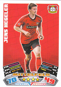 Jens Hegeler Bayer 04 Leverkusen 2012/13 Topps MA Bundesliga #191