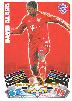 David Alaba Bayern Munchen 2012/13 Topps MA Bundesliga #241