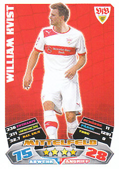 William Kvist VfB Stuttgart 2012/13 Topps MA Bundesliga #301