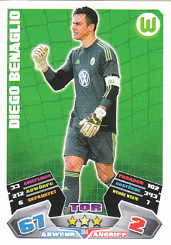 Diego Benaglio VfL Wolfsburg 2012/13 Topps MA Bundesliga #308