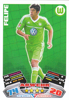 Felipe VfL Wolfsburg 2012/13 Topps MA Bundesliga #309