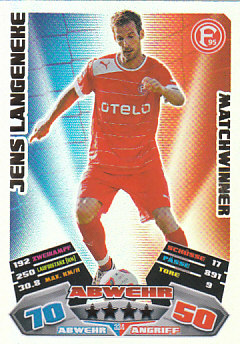 Jens Langeneke Fortuna Dusseldorf 2012/13 Topps MA Bundesliga Match Winner #334