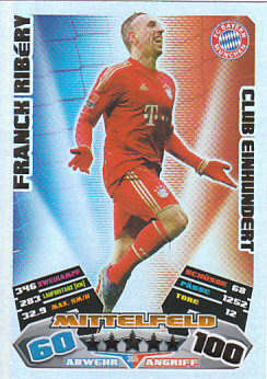 Franck Ribery Bayern Munchen 2012/13 Topps MA Bundesliga Club-Einhundert #365