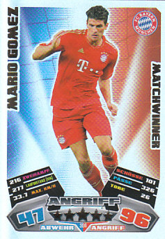 Mario Gomez Bayern Munchen 2012/13 Topps MA Bundesliga Match Winner #366