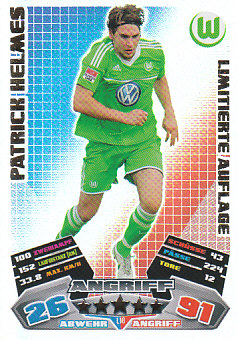 Patrick Helmes VfL Wolfsburg 2012/13 Topps MA Bundesliga Limitierte Auflage #L18