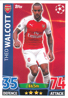 Theo Walcott Arsenal 2015/16 Topps Match Attax CL #15