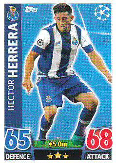 Hector Herrera Porto 2015/16 Topps Match Attax CL #27