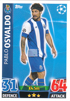Pablo Osvaldo Porto 2015/16 Topps Match Attax CL #32