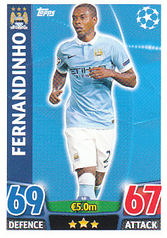 Fernandinho Manchester City 2015/16 Topps Match Attax CL #48