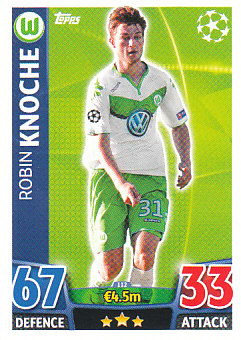 Robin Knoche VfL Wolfsburg 2015/16 Topps Match Attax CL #112