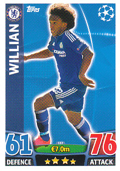 Willian Chelsea 2015/16 Topps Match Attax CL #137