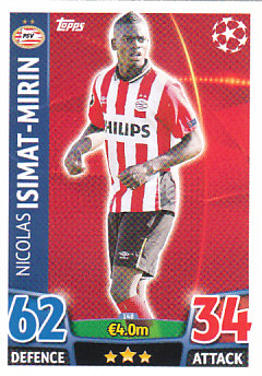 Nicolas Isimat-Mirin PSV Eindhoven 2015/16 Topps Match Attax CL #148