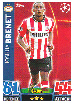 Joshua Brenet PSV Eindhoven 2015/16 Topps Match Attax CL #150