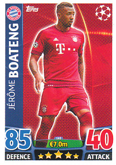Jerome Boateng Bayern Munchen 2015/16 Topps Match Attax CL #165