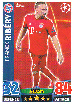 Franck Ribery Bayern Munchen 2015/16 Topps Match Attax CL #176