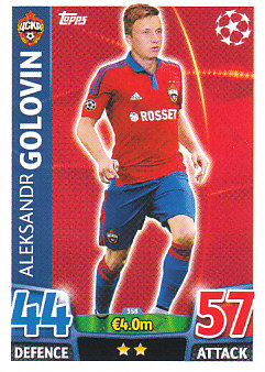 Aleksandr Golovin CSKA Moscow 2015/16 Topps Match Attax CL #358