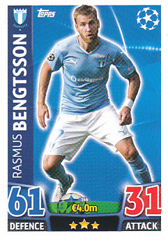 Rasmus Bengtsson Malmo FF 2015/16 Topps Match Attax CL #366