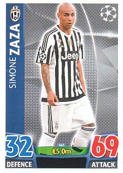 Simone Zaza Juventus FC 2015/16 Topps Match Attax CL #465