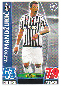 Mario Mandzukic Juventus FC 2015/16 Topps Match Attax CL #467