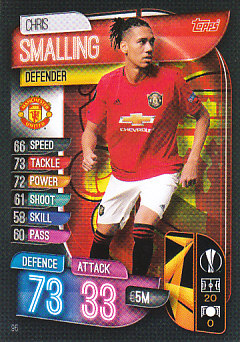 Chris Smalling Manchester United 2019/20 Topps Match Attax CL UK version #96