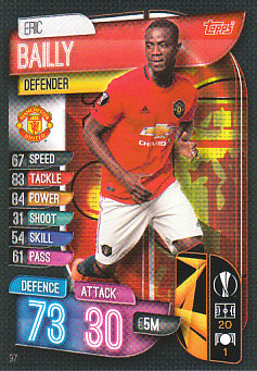 Eric Bailly Manchester United 2019/20 Topps Match Attax CL UK version #97