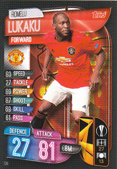 Romelu Lukaku Manchester United 2019/20 Topps Match Attax CL UK version #106