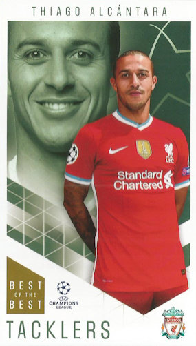 Thiago Alcantara Liverpool Topps Best of The Best Champions League 2020/21 Tacklers #16