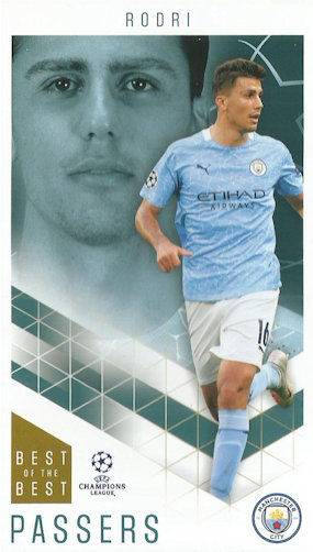Rodri Manchester City Topps Best of The Best Champions League 2020/21 Passers #26