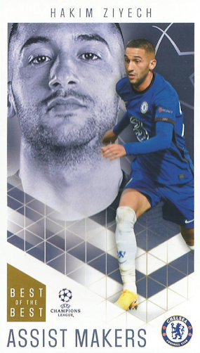 Hakim Ziyech Chelsea Topps Best of The Best Champions League 2020/21 Assist Makers #33