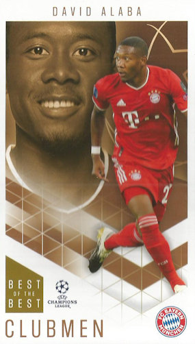 David Alaba Bayern Munchen Topps Best of The Best Champions League 2020/21 Clubmen #74
