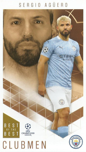 Sergio Aguero Manchester City Topps Best of The Best Champions League 2020/21 Clubmen #77