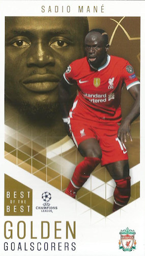 Sadio Mane Liverpool Topps Best of The Best Champions League 2020/21 Golden Goalscorers #93