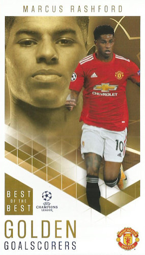 Marcus Rashford Manchester United Topps Best of The Best Champions League 2020/21 Golden Goalscorers #95